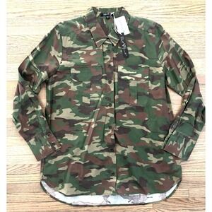 Velvet Heart Women Camo Button Down Shirt‎ NWT size M